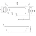 AQUALINE - OPAVA vaňa 170x70x44cm, pravá, biela A1771