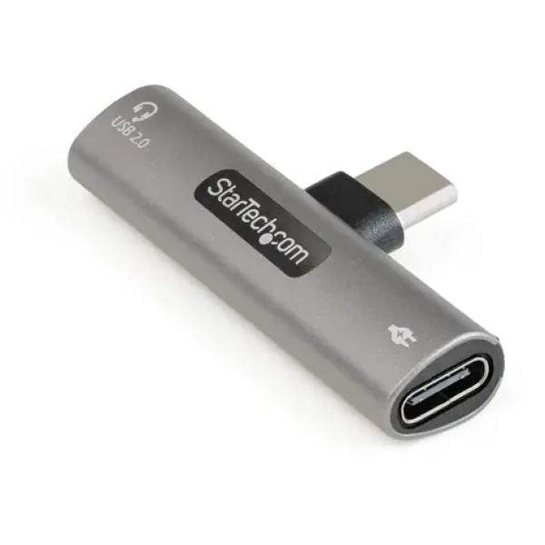 StarTech USB-C audio a nabíjecí adaptér stříbrná / Redukce / 2x USB 2.0 (CDP2CAPDM)