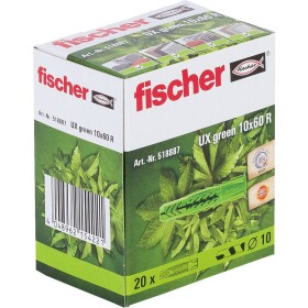 Fischer UX GREEN 10 x 60 R univerzálna hmoždinka 60 mm 10 mm 518887 20 ks; 518887