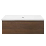 Kúpeľňová skrinka s umývadlom SAT B-Way 99x30x45 cm orech mat BWAY100NUTU1 BWAY100NUTU1