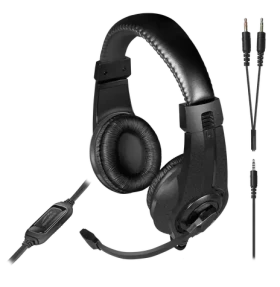 LEGATOS Stereo Gaming Headset čierna / herné slúchadlá / mikrofón / 3.5mm Jack / ovládanie hlasitosti (SL-860014-BK)