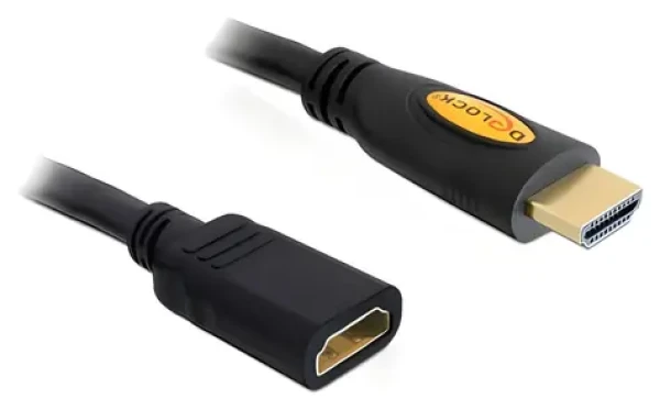 DeLock HDMI 1m čierna / Predlžovací kábel / HDMI-HDMI / 4K / Ethernet (83079)