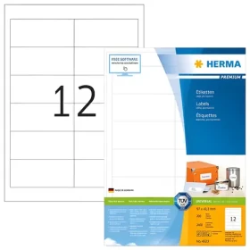 Herma Etikety Premium 97x42,3 mm / Etikety / papier matný / biela / 2400 ks (4623)