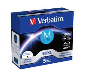 Verbatim MDisc BDXL 100GB 5ks / 4x / Jewel (43834-V)