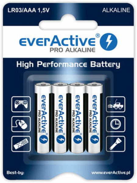 EverActive Pro Alkalické batérie AAA (LR03) - blister 4ks (LR034BLPA)