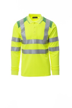 Pánska reflexná polokošeľa Payper GUARD + WINTER Farba: Žltá Fluo/ Zelená, Veľkosť: 4XL (0010770028010204XL)