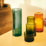 HK living Sklenená karafa Teal 1,1 l