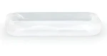 Spirella MADISON podnos biely / kremenné sklo / 23,4 x 13,2 x 3,2 cm