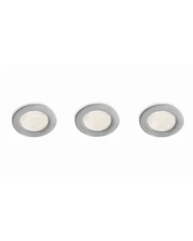 Philips Sceptrum LED 3x3W šedá / set podhľadových svietidiel / 810 lm / 2700 K (915004339101)