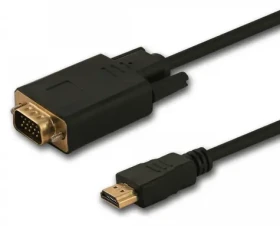 HDMI (M) - VGA (M) CL-197 čierna / Kábel / M/M / 1,8 m / High Speed HDMI (SAVKABELCL-197)