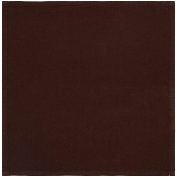 Ib Laursen Bavlnená servítka Elin Plain Brown 40 × 40 cm