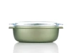 Risoli DR Green zelená / Pekáč / oválny so sklenenou pokrievkou / 36 x 24 cm / liaty hliník 6 mm / Green Stone bez PFOA (00109DR/36GS)