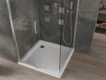 MEXEN/S - Omega sprchovací kút 100x100, číre sklo, posuv, chróm + vanička 825-100-100-01-00-4010