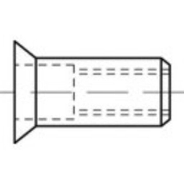 TOOLCRAFT TO-5455185 slepá nitovacie matice M6 250 ks; TO-5455185