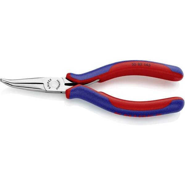 Knipex 35 82 145 pre elektroniku a jemnú mechaniku ploché ihlové kliešte 45 ° zahnuté 145 mm; 35 82 145