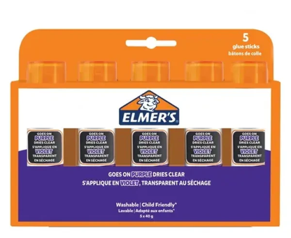 ELMER'S Lepiaca tyčinka Disappearing Purple / 40 g / 5 ks (2143884)