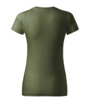 Základné voľné tričko khaki XS