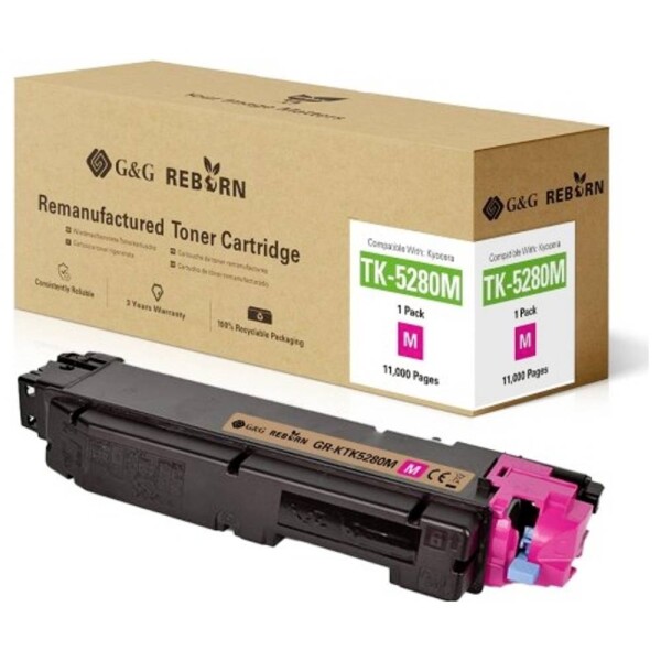 G&G Reborn remanufactured toner náhradný Kyocera TK-5280 purpurová 11000 Seiten kompatibilná toner; 21298