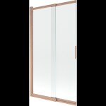MEXEN - Fox vaňová zástena 2-krídlová przesuwny 100 x 150, transparent, meď kartáčovaná 891-100-002-65-00