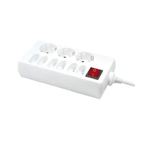 LogiLink Predlžovací kábel 9 zásuviek biela / Predlžovací kábel / 9 zásuviek / 1,5 m / vypínač / 3500 W (LPS201)