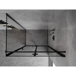 MEXEN/S - Mist-F sprchovací kút skladacie dvere pravá 80 x 110, čierna okraj, čierna 8A6T-080-110-70-70-P