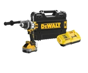 DeWalt XR Aku vŕtačka s príklepom 18V / Aku príklepová vŕtačka / 169 Nm / 1x aku 8,0 Ah / nabíjačka / kufor T-stak (DCD1007WW1T)