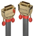 Lindy Gold Line sivá / DVI-D kábel / Dual Link / pozlátené konektory / 15 m (36207)