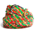 Trendy braid belt in neon colours neonorange Einheitsgroesse