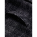 Pánska vlnená teplá košeľa / bunda Style G77965060-149 Black with Dark Grey - Peak M černo-šedá