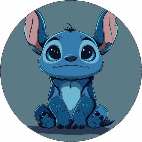 Jedlý papier Stitch so šedým pozadím 19,5 cm - Pictu Hap - Pictu Hap