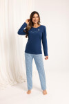 Regina 714 long/r 2XL-3XL Z25/26 dámske pyžamo tmavě modrá 3xl