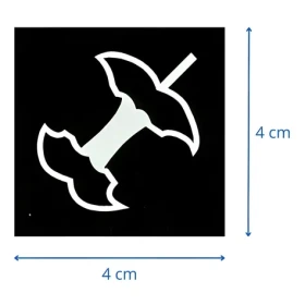 Caimi Brevetti Súprava samolepiek na triedený odpad / Samolepky / 6 x 9 ks / 4 x 4 cm