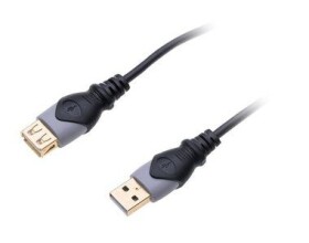 CONNECT IT Wirez USB A - USB A kábel (M) - (F) 1.8m čierna (CI-484)
