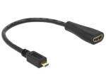 DeLock kábel High Speed HDMI s Ethernetom - micro D samec A samica / 23 cm (65391)