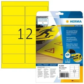 Herma signálne etikety A4 99,1x42,3 mm žltá / Fólie / vodeodolné / laser / 300 ks (8029)