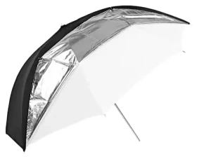Godox UB-006-33 / Štúdiový dáždnik / 84 cm / 2v1 difúzny a reflexný / Odnímateľný čierno-strieborný reflektor (UB-006-33)