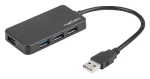 Natec Moth čierna / USB rozbočovač / 4X USB-A / USB 3.0 (NHU-1342)