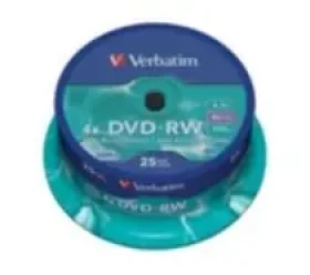 Verbatim 25ks DVD-RW 4.7GB 4x / Spindl (43639)
