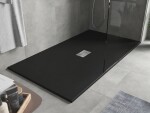 MEXEN/S - Hugo sprchová vanička SMC 170x100, čierna, krytka nerez 42701017-X