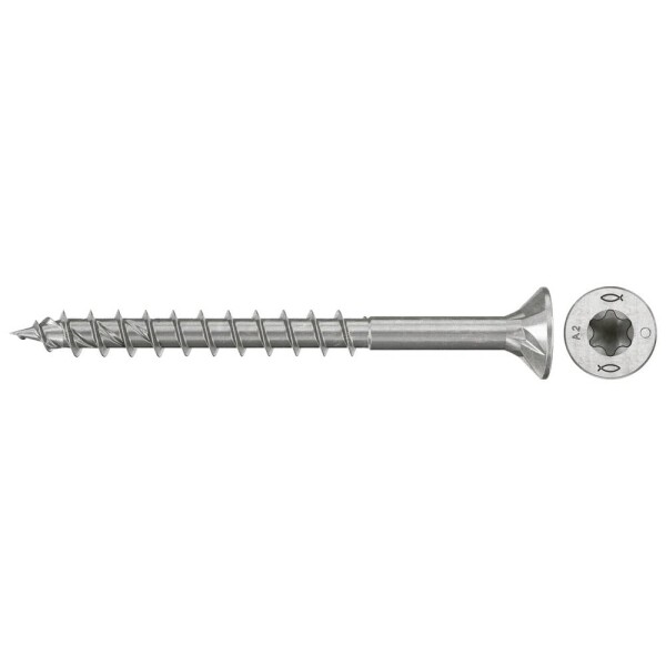 Fischer 574072 skrutky do drevotriesky 4 mm 40 mm TX Nerezová oceľ 200 ks; 574072