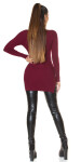 Trendy KouCla High Low ribbed jumper Einheitsgroesse