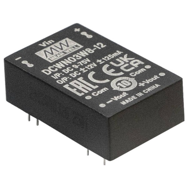 MEAN WELL DCWN03W8-12 DC / DC menič napätia 24 V -12 V -0.125 A 3 W; DCWN03W8-12