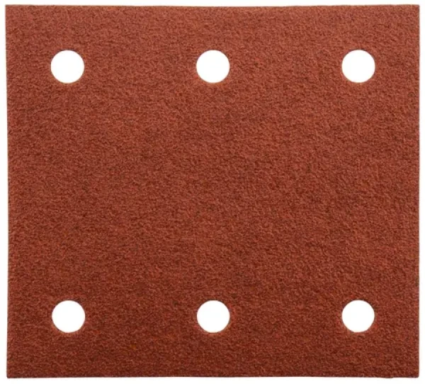 Makita P-33102 / Brúsny papier na drevo amp; kov amp; kameň / suchý zips / Zrnitosť 80 / Rozmery 114x102 mm / dierovaný / 10 ks (P-33102)