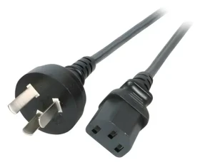 EFB China 180 ° - C13 180 ° čierna / Napájací kábel / 1,8 m / 10 A / 250 V (EK492.1,8V2)