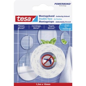 Tesa TILES 77744-00000-00 montážna páska tesa® POWERBOND biela (d x š) 1.5 m x 19 mm 1 ks; 77744-00000-00