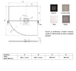 GELCO Sprchová vanička MITIA PMCR90 900x900 čierna profilovaná PMCR90