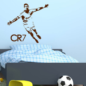 Veselá Stena Samolepka Cristiano Ronaldo Farba: hnědá, Veľkosť: 40 x 38 cm