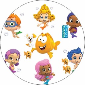 Jedlý papir Bubble Guppies biele pozadie 19,5 cm - Pictu Hap - Pictu Hap