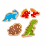 Bigjigs Toys Drevené puzzle dinosauri