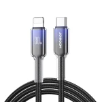 Joyroom S-A42 Crystal-Clear Series Nabíjací kábel USB-C (M) - Lightning (M) 30W 1.2m čierna (6956116728113)